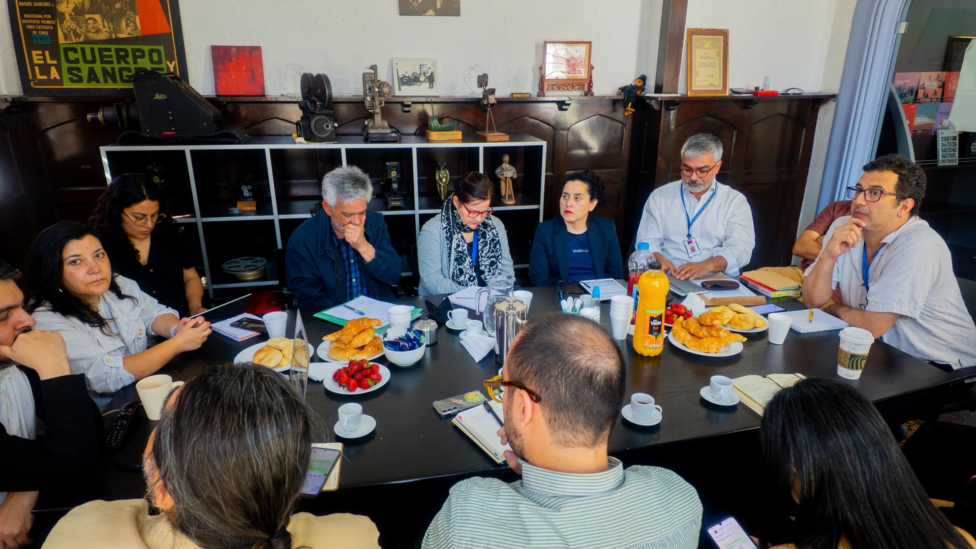Integrantes de la mesa de Memoria Histórica en la Cineteca Nacional, 2025.