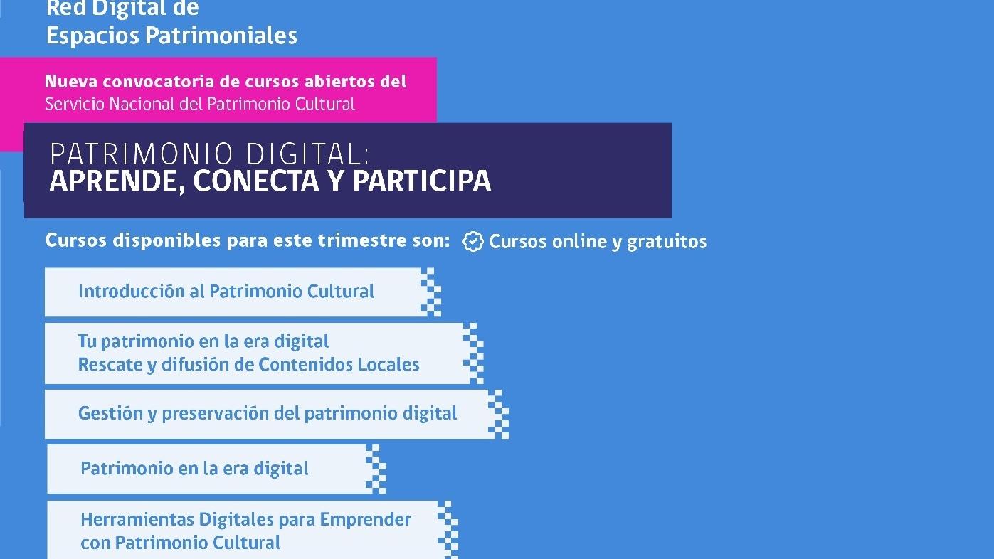 Imagen Cursos on line de Red DIgital Espacios Patrimoniales