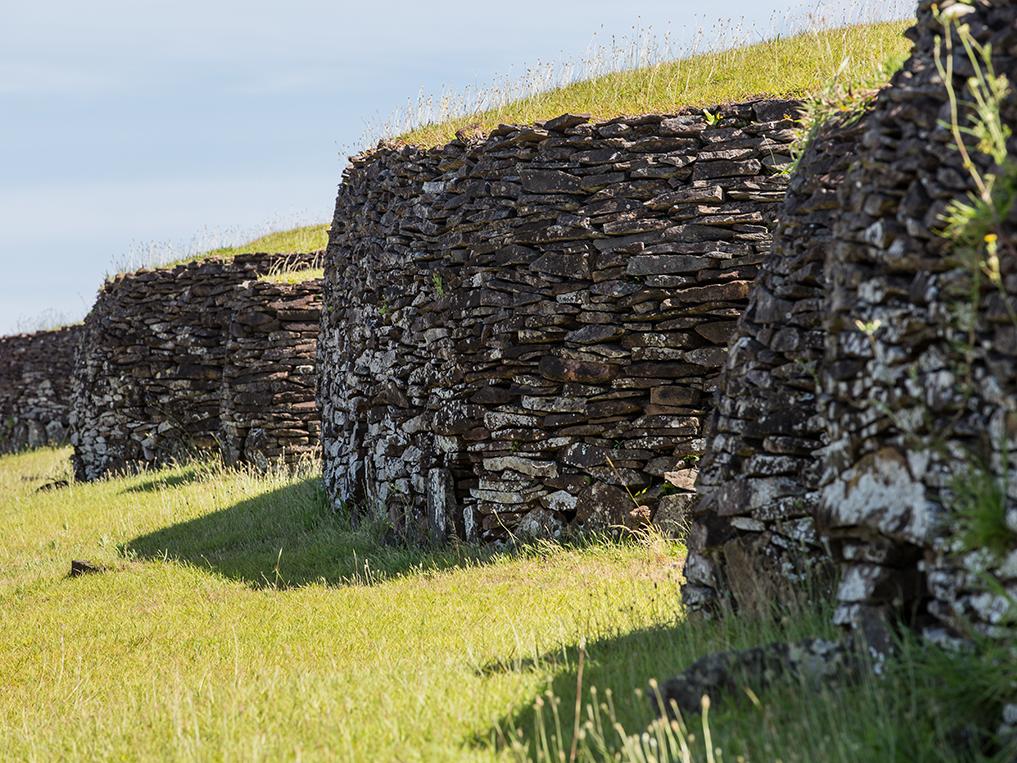 Casas “hare keho” en Aldea ceremonial de Orongo