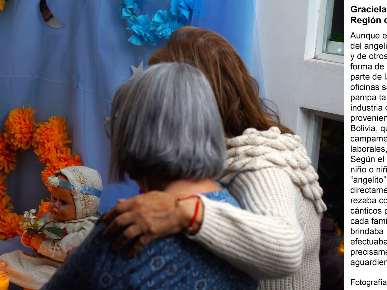 Recreación del "velorio del angelito" en casa de María Moscoso Dávalos