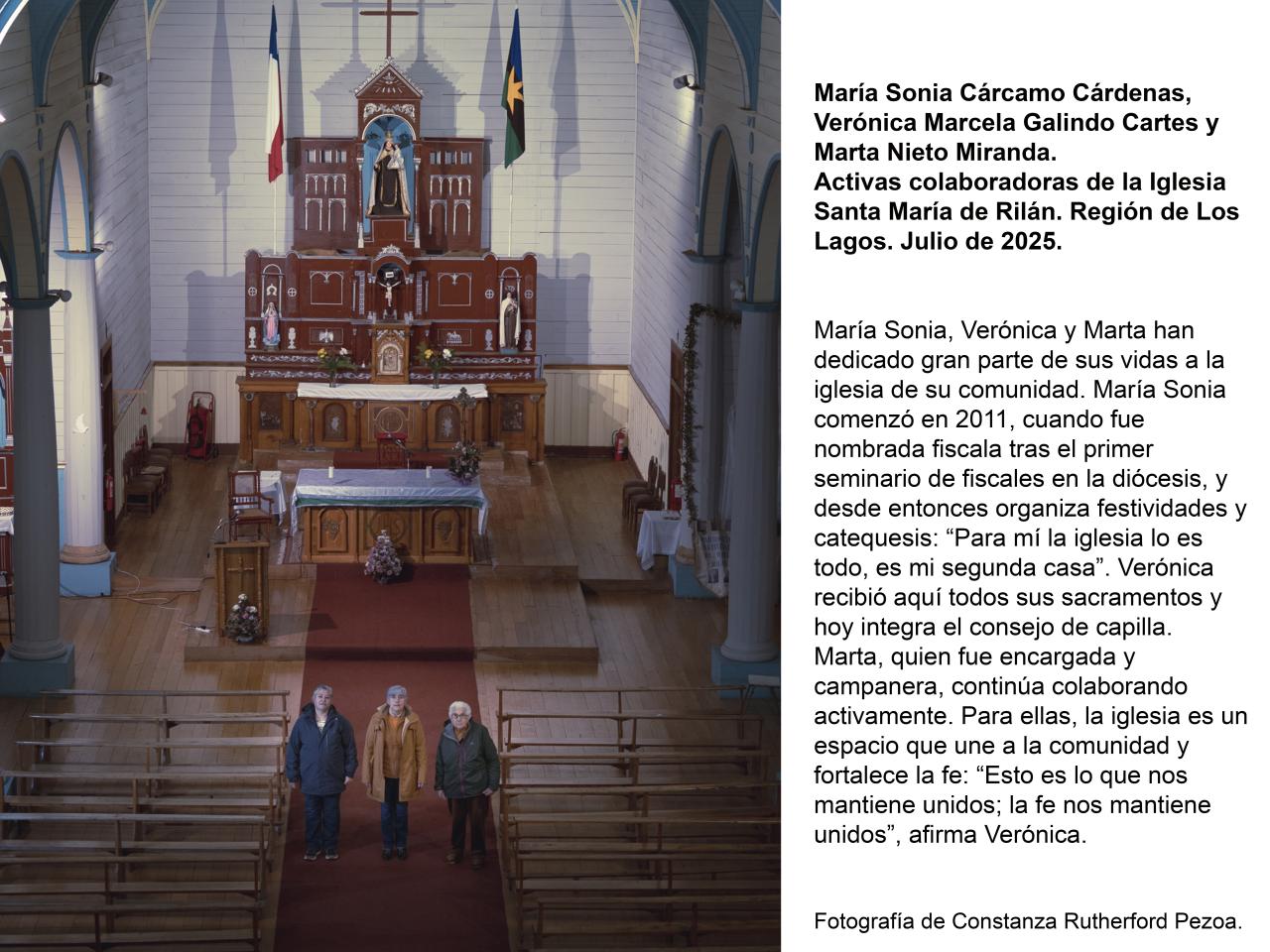 María Sonia Cárcamo Cárdenas, Verónica Marcela Galindo Cartes y Marta Nieto Miranda