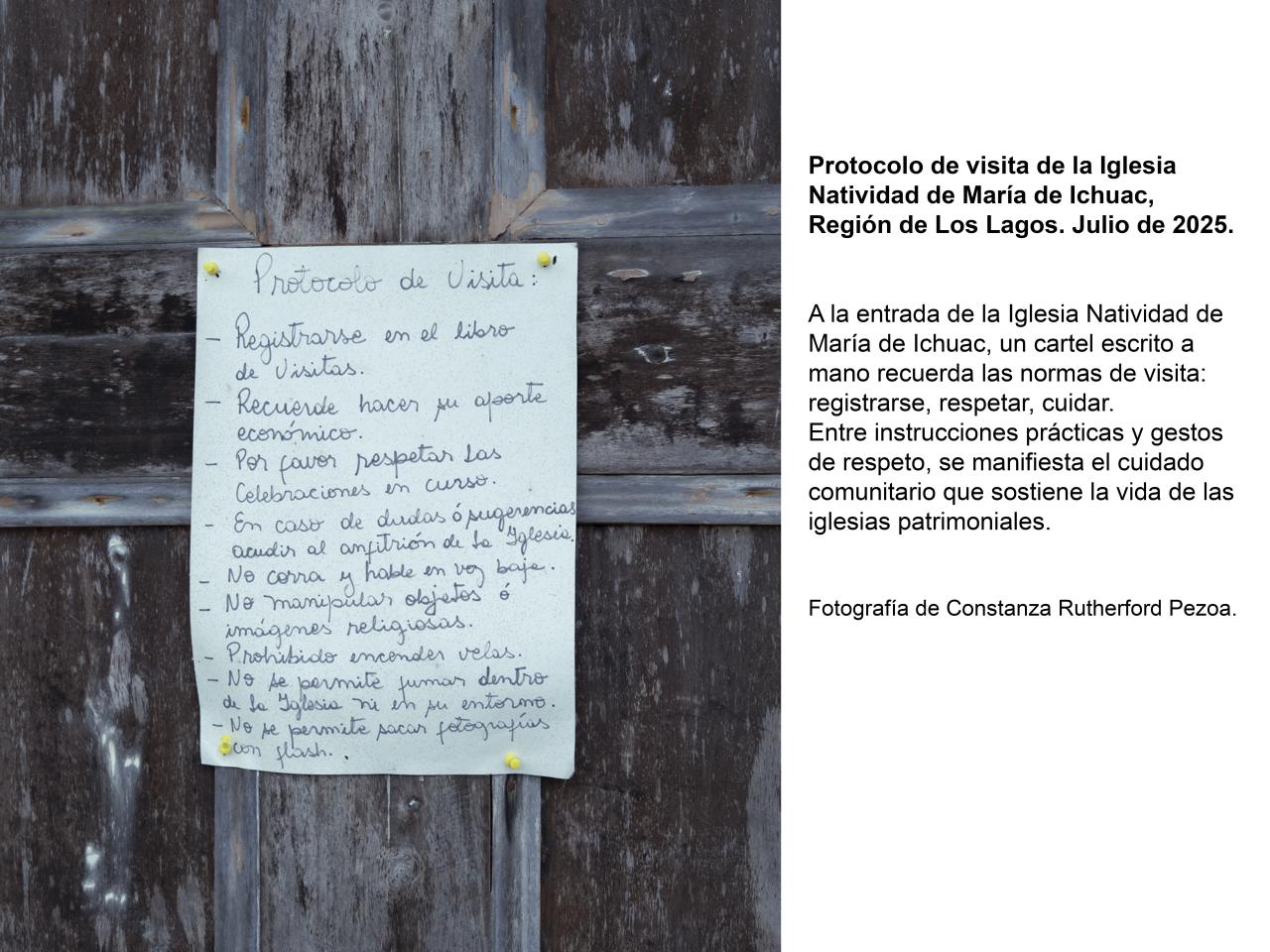 Protocolo de visita de la Iglesia Natividad de María de Ichuac