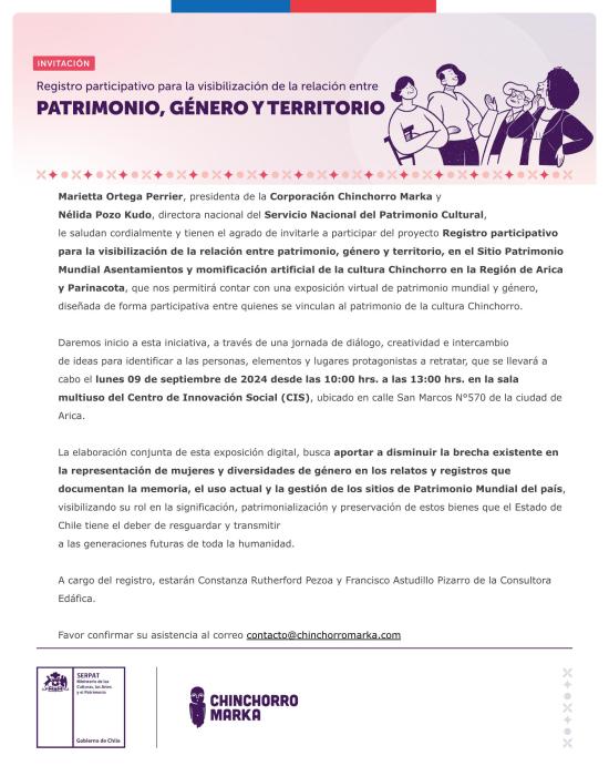 Informe de diálogo participativo para la visibilización de la relación entre patrimonio, género y territorio