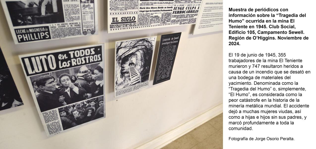 Muestra de periódicos con información sobre la “Tragedia del Humo”