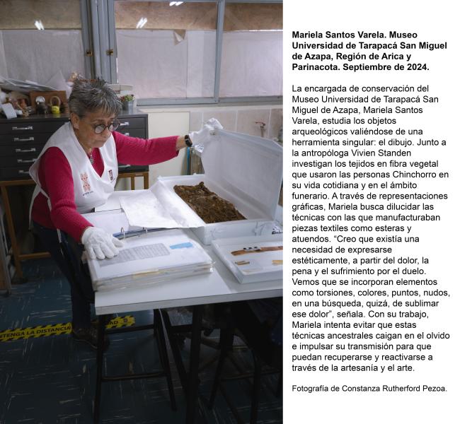 Mariela Santos Varela Mariela Santos Varela examinando materiales arqueológicos